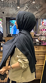 YASEMİN ÖLMEZ ORGANİK PAMUK ŞAL SİYAH