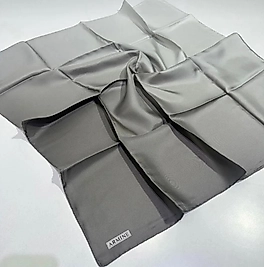ARMİNE %100  Twill İpek Eşarp Gri